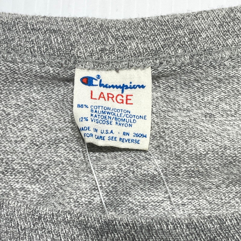 【現状渡し品】【メンズ】 CHAMPION チャンピオン 80S ピッツバーグ・スティーラーズ トリコタグ ヴィンテージ Tシャツ 145-260818-nm-75-tei サイズ：L カラー：グレー 万代Net店