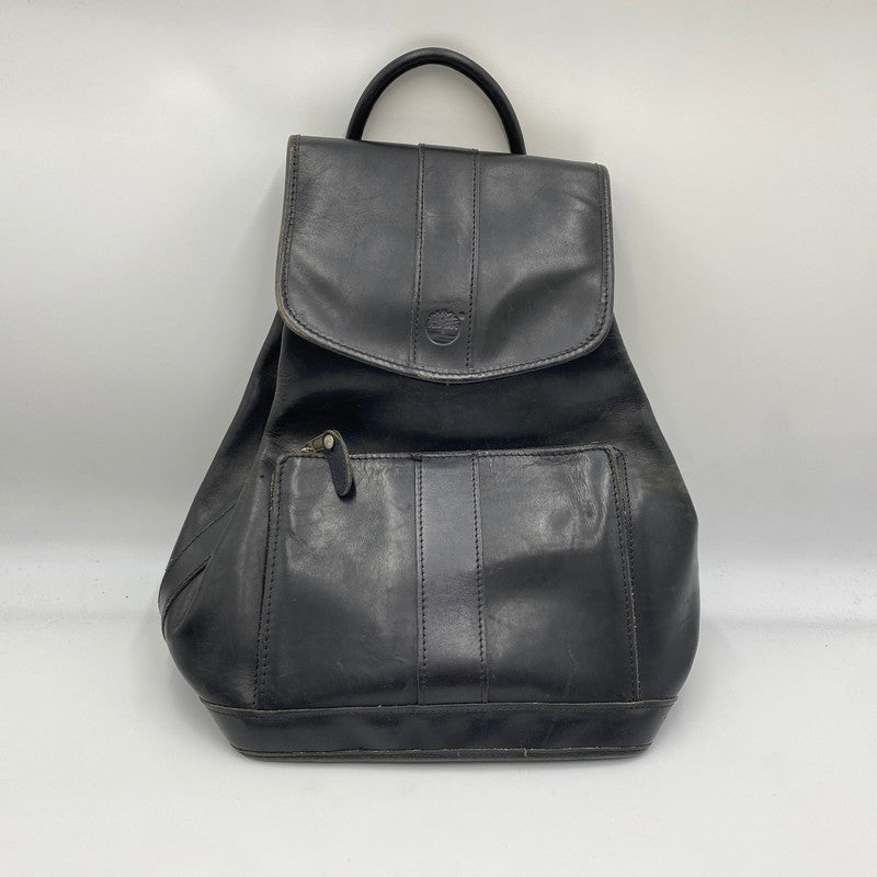 【現状渡し品】【メンズ/レディース】 Timberland ティンバーランド LEATHER BACKPACK MADE IN USA レザーリュック カバン バッグパック USA製 188-250902-ts-04-tei カラー：ブラック 万代Net店