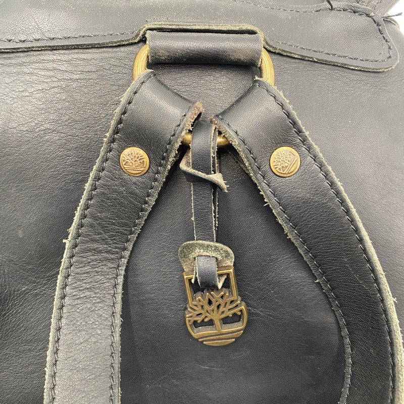【現状渡し品】【メンズ/レディース】 Timberland ティンバーランド LEATHER BACKPACK MADE IN USA レザーリュック カバン バッグパック USA製 188-250902-ts-04-tei カラー：ブラック 万代Net店