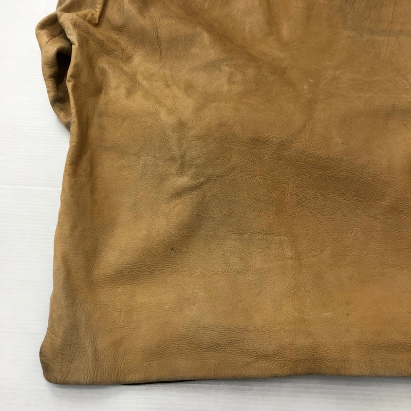【現状渡し品】【メンズ】 UNKOWN USED LEATHER PULLOVER SHIRT レザー プルオーバー シャツ ライトアウター 145-250910-KS-14-tei サイズ：表記無し カラー：ベージュ 万代Net店