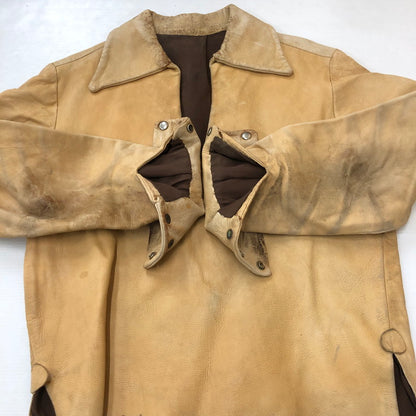 【現状渡し品】【メンズ】 UNKOWN USED LEATHER PULLOVER SHIRT レザー プルオーバー シャツ ライトアウター 145-250910-KS-14-tei サイズ：表記無し カラー：ベージュ 万代Net店
