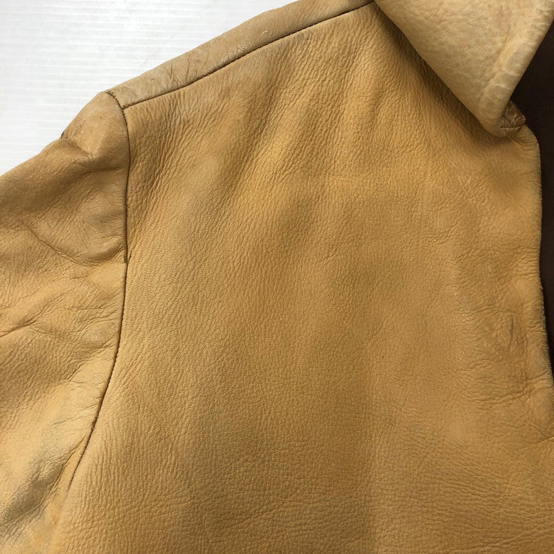 【現状渡し品】【メンズ】 UNKOWN USED LEATHER PULLOVER SHIRT レザー プルオーバー シャツ ライトアウター 145-250910-KS-14-tei サイズ：表記無し カラー：ベージュ 万代Net店