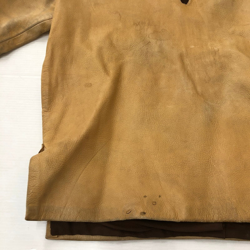 【現状渡し品】【メンズ】 UNKOWN USED LEATHER PULLOVER SHIRT レザー プルオーバー シャツ ライトアウター 145-250910-KS-14-tei サイズ：表記無し カラー：ベージュ 万代Net店
