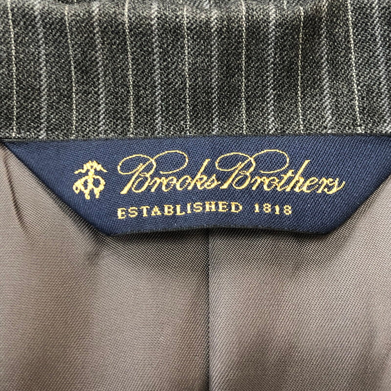 【中古品】【メンズ】 Brooks Brothers ブルックスブラザーズ SUMMER WOOL STRIPED JACKET 19-01-680203-54 サマーウール ストライプ ジャケット ライトアウター テーラードジャケット 145-250910-KS-16-tei サイズ：38 カラー：グレー 万代Net店