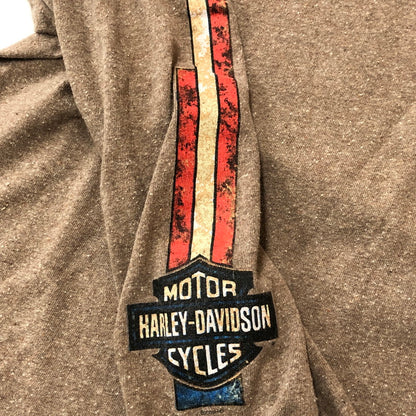 【中古品】【メンズ】 HARLEY DAVIDSON ハーレーダビッドソン 90’s BACK LOGO PRINT L/S TEE 90年代 バック ロゴプリント ロングスリーブ Tシャツ 長袖 トップス USA製 145-250825-KS-20-tei サイズ：L カラー：ベージュ 万代Net店
