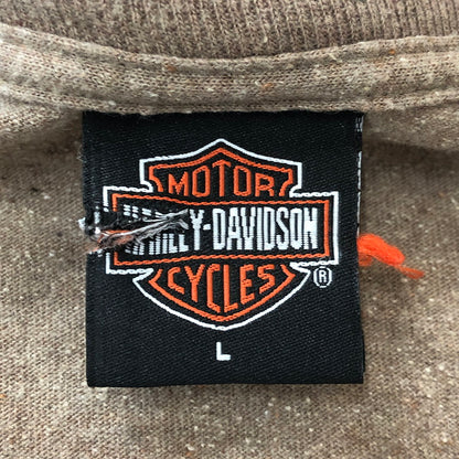【中古品】【メンズ】 HARLEY DAVIDSON ハーレーダビッドソン 90’s BACK LOGO PRINT L/S TEE 90年代 バック ロゴプリント ロングスリーブ Tシャツ 長袖 トップス USA製 145-250825-KS-20-tei サイズ：L カラー：ベージュ 万代Net店