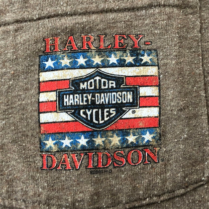 【中古品】【メンズ】 HARLEY DAVIDSON ハーレーダビッドソン 90’s BACK LOGO PRINT L/S TEE 90年代 バック ロゴプリント ロングスリーブ Tシャツ 長袖 トップス USA製 145-250825-KS-20-tei サイズ：L カラー：ベージュ 万代Net店