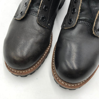 【中古品】【メンズ】 CAROLINA カロライナ 90's LACE UP BOOTS 90年代 レースアップ ブーツ 靴 ワークブーツ USA製 164-251118-ks-22-tei カラー：ブラック 万代Net店