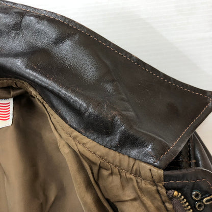【現状渡し品】【メンズ】 schott ショット 80’s A-2 FLIGHT LEATHER JACKET VINTAGE 30-1415 80年代 エーツー フライト レザージャケット ヴィンテージ アウター USA製 145-250825-KS-23-tei サイズ：38 カラー：ブラウン 万代Net店