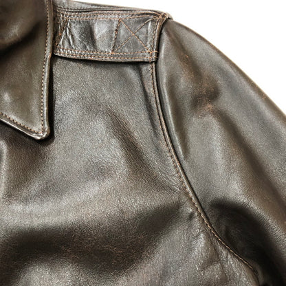 【現状渡し品】【メンズ】 schott ショット 80’s A-2 FLIGHT LEATHER JACKET VINTAGE 30-1415 80年代 エーツー フライト レザージャケット ヴィンテージ アウター USA製 145-250825-KS-23-tei サイズ：38 カラー：ブラウン 万代Net店