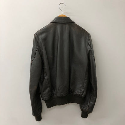 【現状渡し品】【メンズ】 schott ショット 80’s A-2 FLIGHT LEATHER JACKET VINTAGE 30-1415 80年代 エーツー フライト レザージャケット ヴィンテージ アウター USA製 145-250825-KS-23-tei サイズ：38 カラー：ブラウン 万代Net店