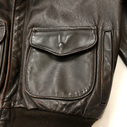 【現状渡し品】【メンズ】 schott ショット 80’s A-2 FLIGHT LEATHER JACKET VINTAGE 30-1415 80年代 エーツー フライト レザージャケット ヴィンテージ アウター USA製 145-250825-KS-23-tei サイズ：38 カラー：ブラウン 万代Net店
