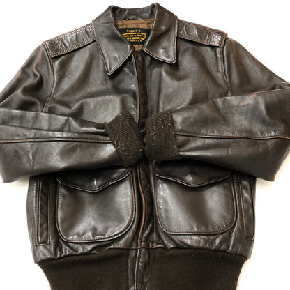 【現状渡し品】【メンズ】 schott ショット 80’s A-2 FLIGHT LEATHER JACKET VINTAGE 30-1415 80年代 エーツー フライト レザージャケット ヴィンテージ アウター USA製 145-250825-KS-23-tei サイズ：38 カラー：ブラウン 万代Net店