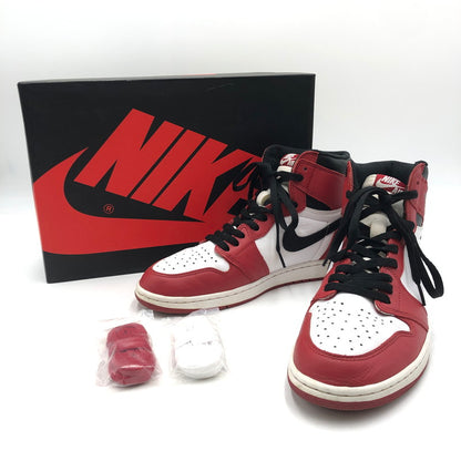 【中古品】【メンズ】 NIKE ナイキ AIR JORDAN 1 RETRO HIGH OG CHICAGO 2015 555088-101 エアジョーダン 1 レトロ ハイ オリジナル シカゴ スニーカー 靴 160-250826-kk-01-tei カラー：WHITE/BLACK-VARSITY RED 万代Net店
