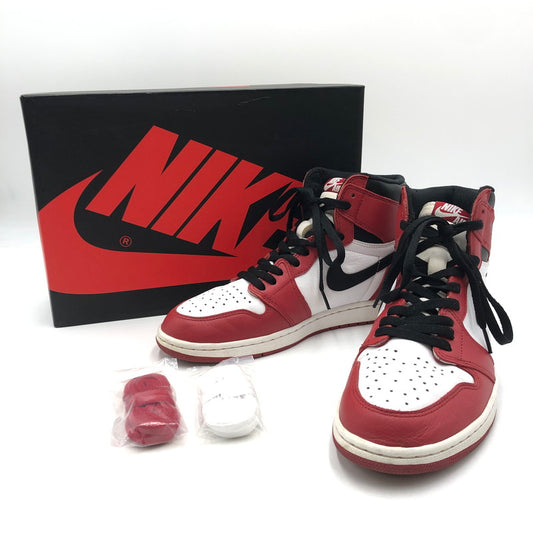 【中古品】【メンズ】 NIKE ナイキ AIR JORDAN 1 RETRO HIGH OG CHICAGO 2015 555088-101 エアジョーダン 1 レトロ ハイ オリジナル シカゴ スニーカー 靴 160-250826-kk-01-tei カラー：WHITE/BLACK-VARSITY RED 万代Net店
