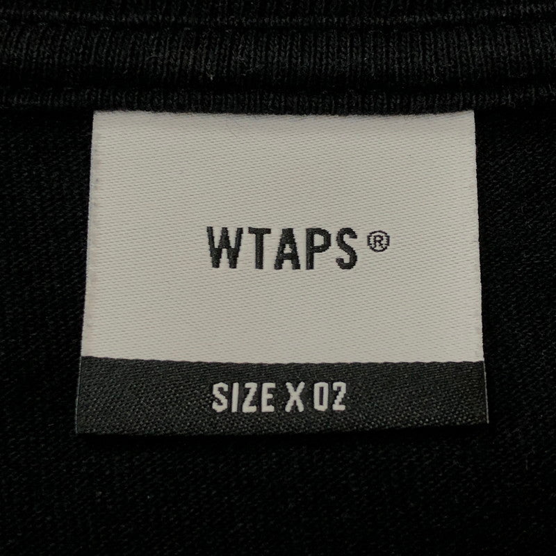 【中古品】【メンズ】 WTAPS ダブルタップス 23AW COLLEGE LS COTTON SNEAK SPOT 232ATDT-LTM04S カレッジ ロングスリーブ コットン スニーク スポット 長袖 トップス 142-250825-ks-10-fuz サイズ：02 カラー：ブラック 万代Net店