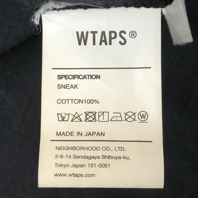 【中古品】【メンズ】 WTAPS ダブルタップス 23AW COLLEGE LS COTTON SNEAK SPOT 232ATDT-LTM04S カレッジ ロングスリーブ コットン スニーク スポット 長袖 トップス 142-250825-ks-10-fuz サイズ：02 カラー：ブラック 万代Net店