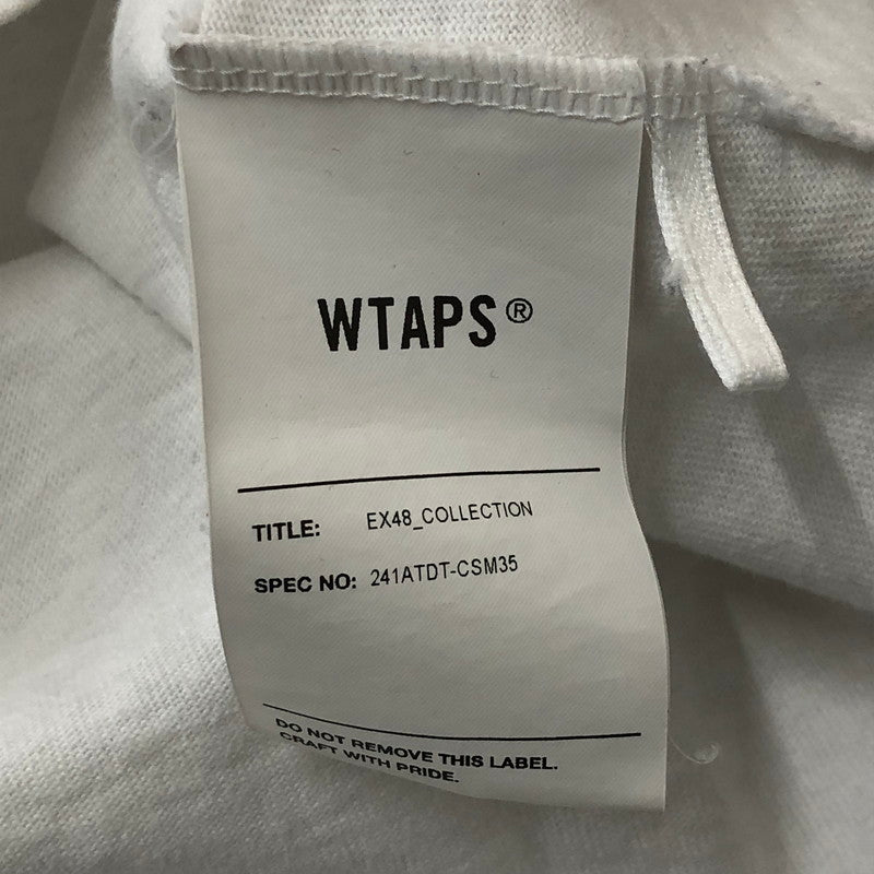 【現状渡し品】【メンズ】 WTAPS ダブルタップス 24SS OBJ08/SS/COTTON 241ATDT-CSM35 オービージェー08 ショートスリーブ コットン Tシャツ 半袖 トップス 142-250825-KS-07-tei サイズ：02 カラー：ホワイト 万代Net店