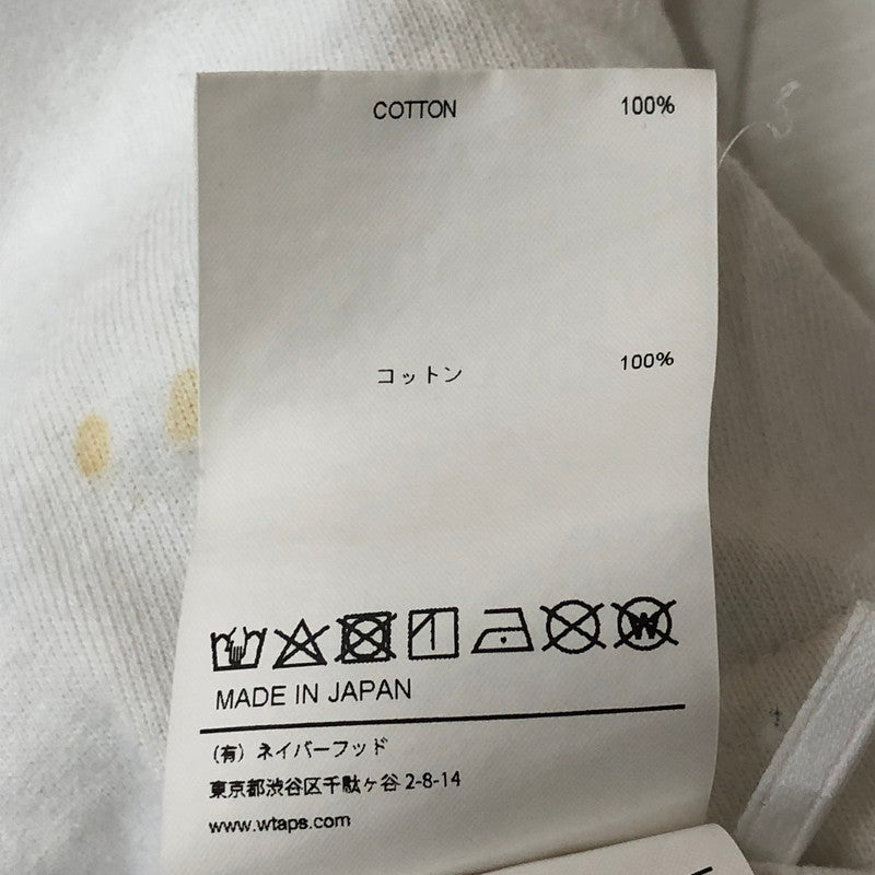 【現状渡し品】【メンズ】 WTAPS ダブルタップス 24SS OBJ08/SS/COTTON 241ATDT-CSM35 オービージェー08 ショートスリーブ コットン Tシャツ 半袖 トップス 142-250825-KS-07-tei サイズ：02 カラー：ホワイト 万代Net店
