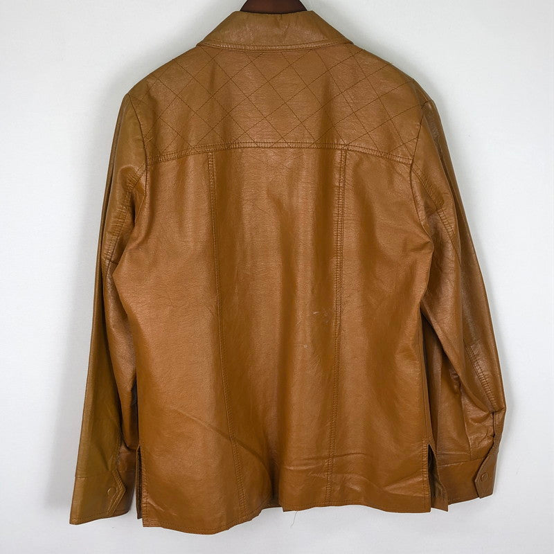 【中古品】【メンズ】 K mart ケーマート 70’s LEATHER JACKET VINTAGE 70年代 レザー ジャケット アウター 革 ヴィンテージ 145-251115-ts-16-tei サイズ：42 カラー：ブラウン 万代Net店
