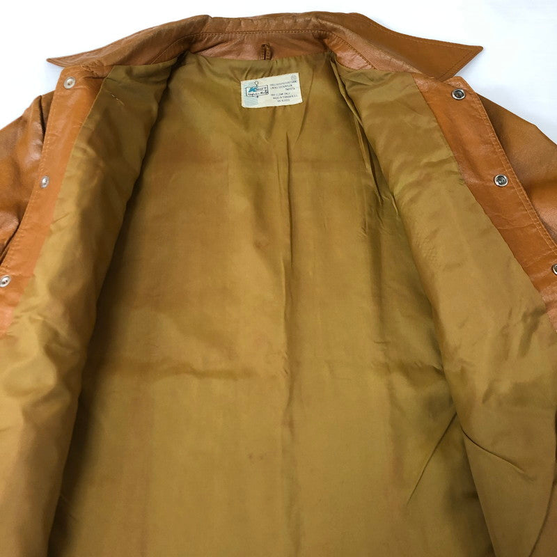 【中古品】【メンズ】 K mart ケーマート 70’s LEATHER JACKET VINTAGE 70年代 レザー ジャケット アウター 革 ヴィンテージ 145-251115-ts-16-tei サイズ：42 カラー：ブラウン 万代Net店