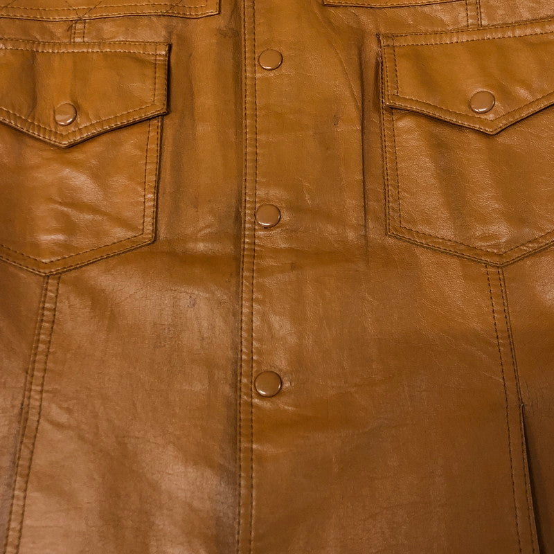 【中古品】【メンズ】 K mart ケーマート 70’s LEATHER JACKET VINTAGE 70年代 レザー ジャケット アウター 革 ヴィンテージ 145-251115-ts-16-tei サイズ：42 カラー：ブラウン 万代Net店