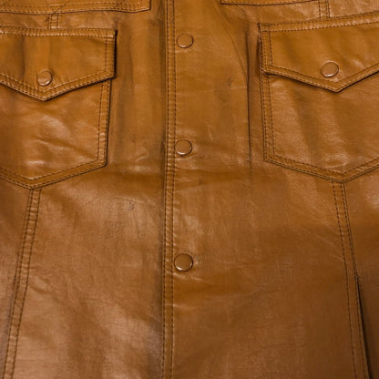 【中古品】【メンズ】 K mart ケーマート 70’s LEATHER JACKET VINTAGE 70年代 レザー ジャケット アウター 革 ヴィンテージ 145-251115-ts-16-tei サイズ：42 カラー：ブラウン 万代Net店