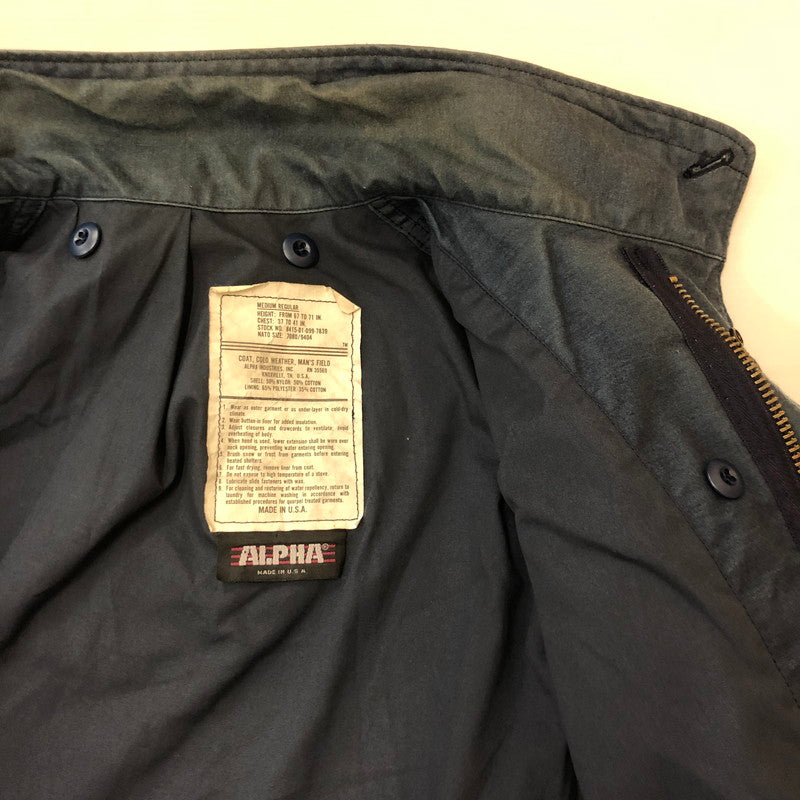 【中古品】【メンズ】 ALPHA INDUSTRIES アルファインダストリーズ M-65 COLD WEATHER FIELD COAT 8415-01-099-7839 M-65 コールドウォーター フィールド コート アウター USA製 145-250829-KS-17-tei サイズ：M-R カラー：ネイビー 万代Net店