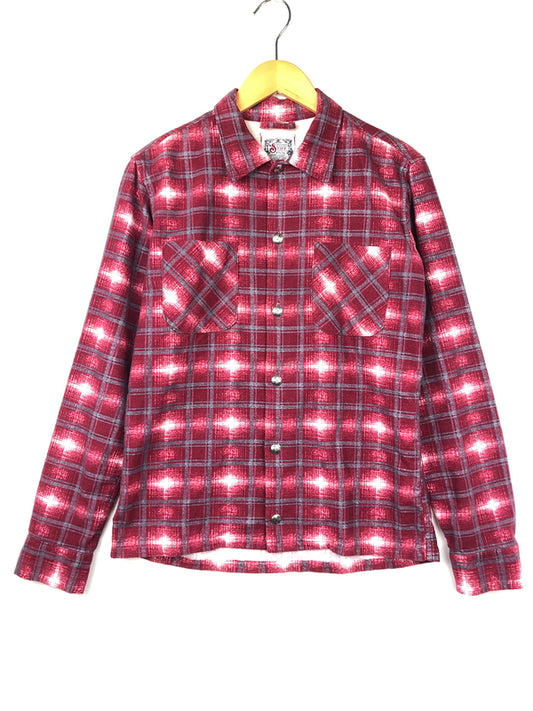 【中古品】【メンズ】 STIFF スティフ Ombre Flannel Shirt オンブレフランネルシャツ トップス 145-260819-SH-13-hon サイズ：S カラー：レッド 万代Net店