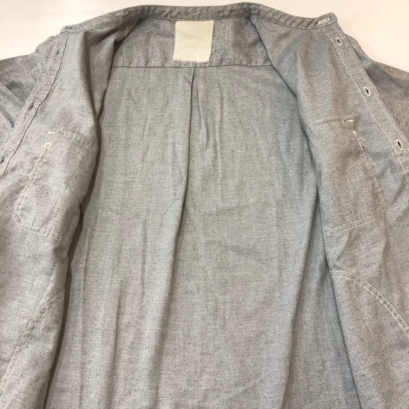 【中古品】【メンズ】 and wander アンドワンダー DRY OXFORD COLLARLESS SHIRT ドライ オックス カラーレス シャツ 長袖 トップス 144-250829-KS-06-tei サイズ：表記無し カラー：グレー 万代Net店