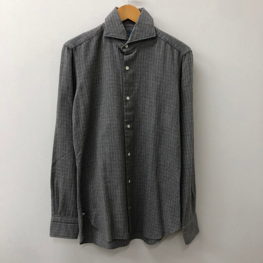 【中古品】【メンズ】 BARBA バルバ COTTON L/S SHIRT LIU266U01551Q コットン ロングスリーブ シャツ トップス 長袖 147-250914-ts-21-tei サイズ：15-38 カラー：チェック 万代Net店