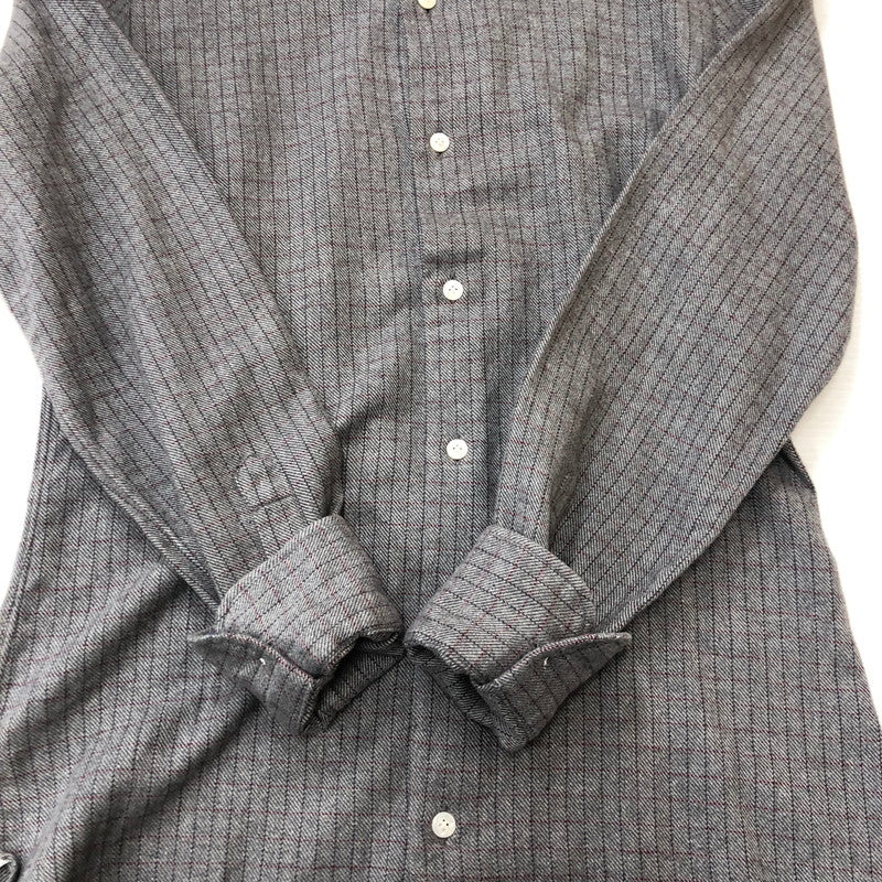 【中古品】【メンズ】 BARBA バルバ COTTON L/S SHIRT LIU266U01551Q コットン ロングスリーブ シャツ トップス 長袖 147-250914-ts-21-tei サイズ：15-38 カラー：チェック 万代Net店