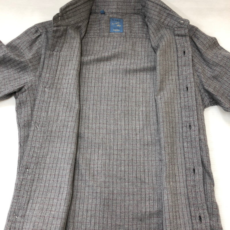 【中古品】【メンズ】 BARBA バルバ COTTON L/S SHIRT LIU266U01551Q コットン ロングスリーブ シャツ トップス 長袖 147-250914-ts-21-tei サイズ：15-38 カラー：チェック 万代Net店