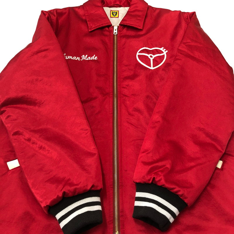 【中古品】【メンズ】 HUMANMADE ヒューマンメイド 24AW SATIN JACKET HM28JK046 サテン ジャケット ライトアウター 142-250827-KS-05-fuzh サイズ：L カラー：レッド 万代Net店