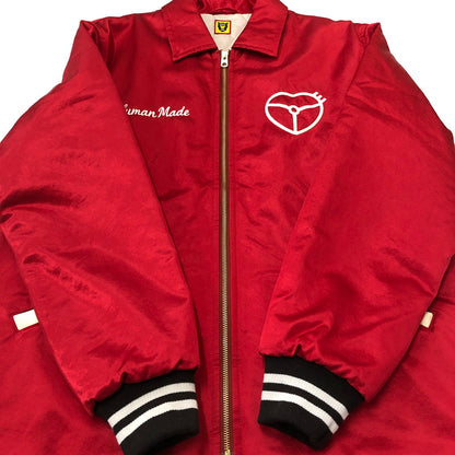 【中古品】【メンズ】 HUMANMADE ヒューマンメイド 24AW SATIN JACKET HM28JK046 サテン ジャケット ライトアウター 142-250827-KS-05-fuzh サイズ：L カラー：レッド 万代Net店
