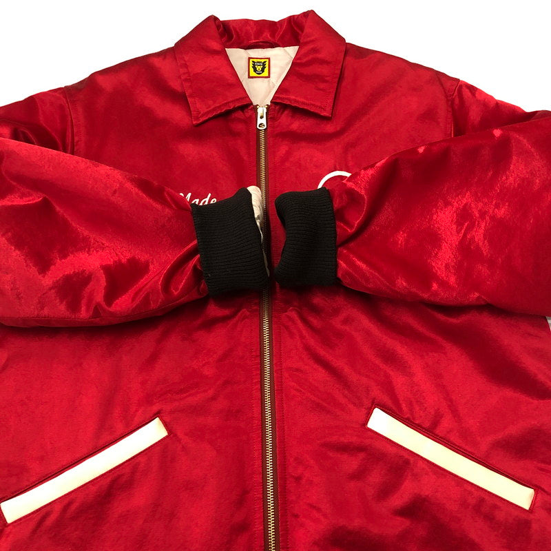 【中古品】【メンズ】 HUMANMADE ヒューマンメイド 24AW SATIN JACKET HM28JK046 サテン ジャケット ライトアウター 142-250827-KS-05-fuzh サイズ：L カラー：レッド 万代Net店