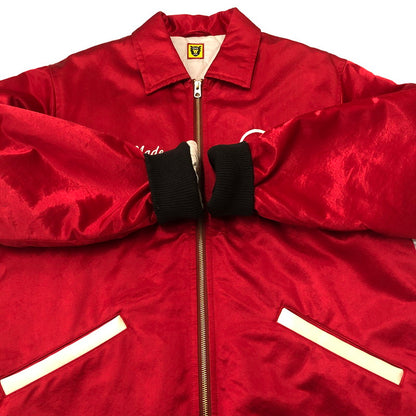 【中古品】【メンズ】 HUMANMADE ヒューマンメイド 24AW SATIN JACKET HM28JK046 サテン ジャケット ライトアウター 142-250827-KS-05-fuzh サイズ：L カラー：レッド 万代Net店