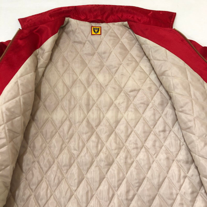 【中古品】【メンズ】 HUMANMADE ヒューマンメイド 24AW SATIN JACKET HM28JK046 サテン ジャケット ライトアウター 142-250827-KS-05-fuzh サイズ：L カラー：レッド 万代Net店