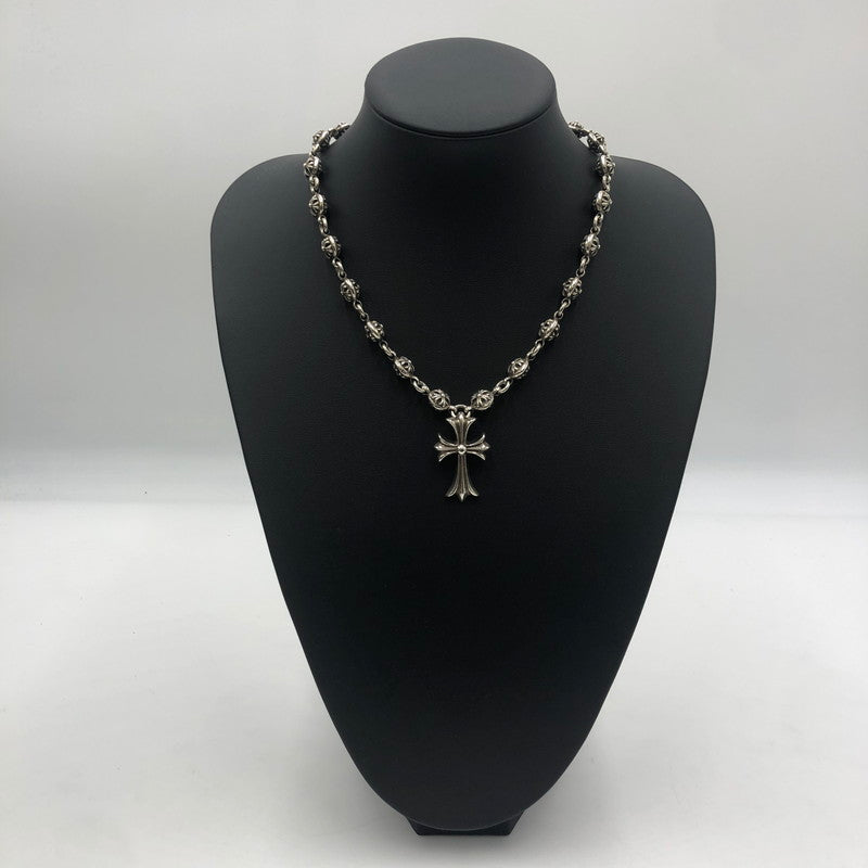 【中古品】【メンズ】 CHROME HEARTS クロムハーツ 1B TNY CHAIN CROSS NECKLACE ワンボール タイニー チェイン クロス ネックレス アクセサリー 190-250904-KS-12-tei カラー：シルバー 万代Net店