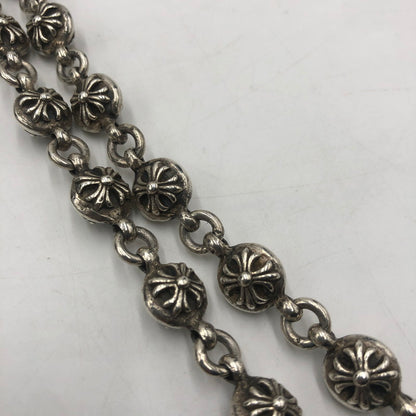 【中古品】【メンズ】 CHROME HEARTS クロムハーツ 1B TNY CHAIN CROSS NECKLACE ワンボール タイニー チェイン クロス ネックレス アクセサリー 190-250904-KS-12-tei カラー：シルバー 万代Net店