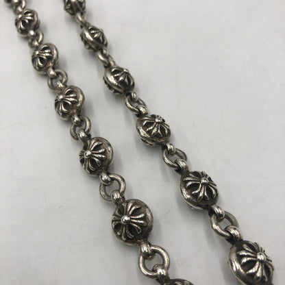 【中古品】【メンズ】 CHROME HEARTS クロムハーツ 1B TNY CHAIN CROSS NECKLACE ワンボール タイニー チェイン クロス ネックレス アクセサリー 190-250904-KS-12-tei カラー：シルバー 万代Net店