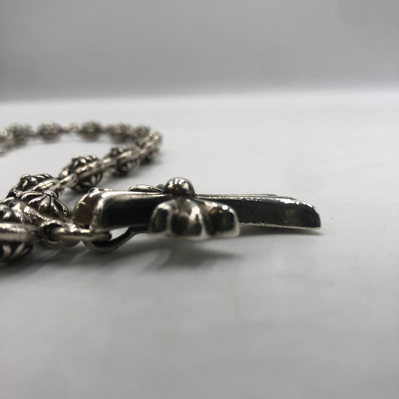 【中古品】【メンズ】 CHROME HEARTS クロムハーツ 1B TNY CHAIN CROSS NECKLACE ワンボール タイニー チェイン クロス ネックレス アクセサリー 190-250904-KS-12-tei カラー：シルバー 万代Net店