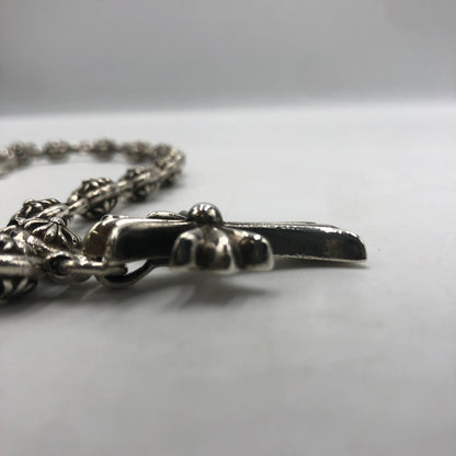 【中古品】【メンズ】 CHROME HEARTS クロムハーツ 1B TNY CHAIN CROSS NECKLACE ワンボール タイニー チェイン クロス ネックレス アクセサリー 190-250904-KS-12-tei カラー：シルバー 万代Net店