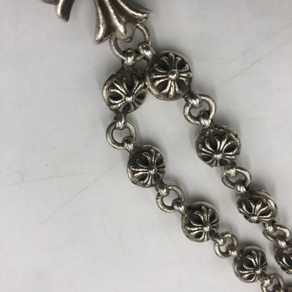 【中古品】【メンズ】 CHROME HEARTS クロムハーツ 1B TNY CHAIN CROSS NECKLACE ワンボール タイニー チェイン クロス ネックレス アクセサリー 190-250904-KS-12-tei カラー：シルバー 万代Net店