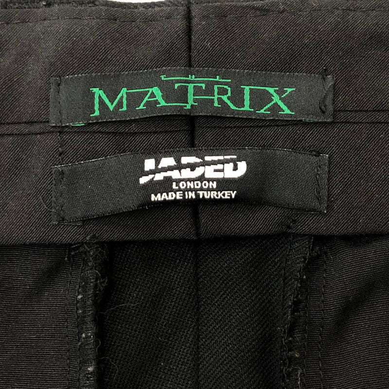 【中古品】【メンズ】 JADED LONDON ジェイデッドロンドン × matrix マトリックス 別注 コラボ LOOSE FIT SLACKS PANTS ルーズ フィット スラックスパンツ ボトムス 152-250915-ts-14-tei サイズ：28 カラー：ブラック 万代Net店