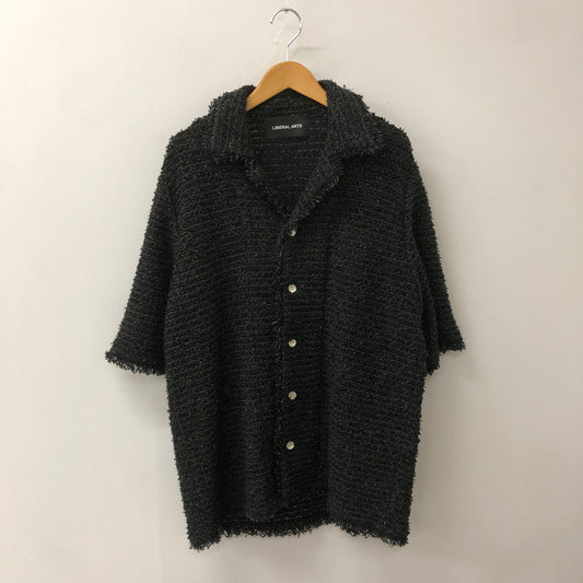【中古品】【メンズ】 LIBERAL ARTS リベラル アーツ TWEED S/S SHIRT LA-05-03-0223 ツイード ショートスリーブ シャツ トップス 142-250915-ts-02-tei サイズ：M カラー：ブラック 万代Net店