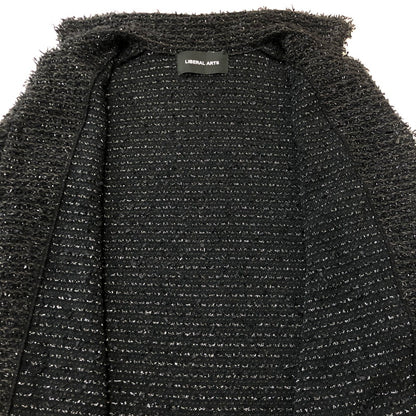 【中古品】【メンズ】 LIBERAL ARTS リベラル アーツ TWEED S/S SHIRT LA-05-03-0223 ツイード ショートスリーブ シャツ トップス 142-250915-ts-02-tei サイズ：M カラー：ブラック 万代Net店