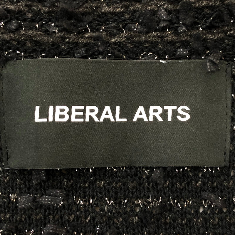 【中古品】【メンズ】 LIBERAL ARTS リベラル アーツ TWEED S/S SHIRT LA-05-03-0223 ツイード ショートスリーブ シャツ トップス 142-250915-ts-02-tei サイズ：M カラー：ブラック 万代Net店