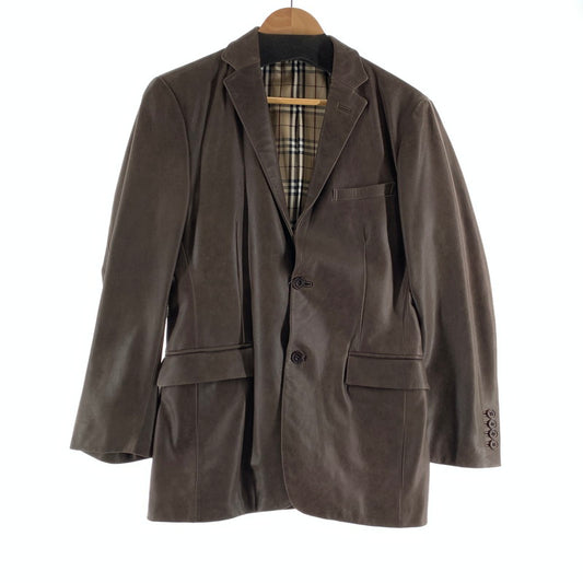 【中古品】【メンズ】 BURBERRYバーバリー BME73-504-57 ラムレザー テーラードジャケット ブラウン M 141-260730-ny-10-fuzh サイズ：M カラー：ブラウ 万代Net店