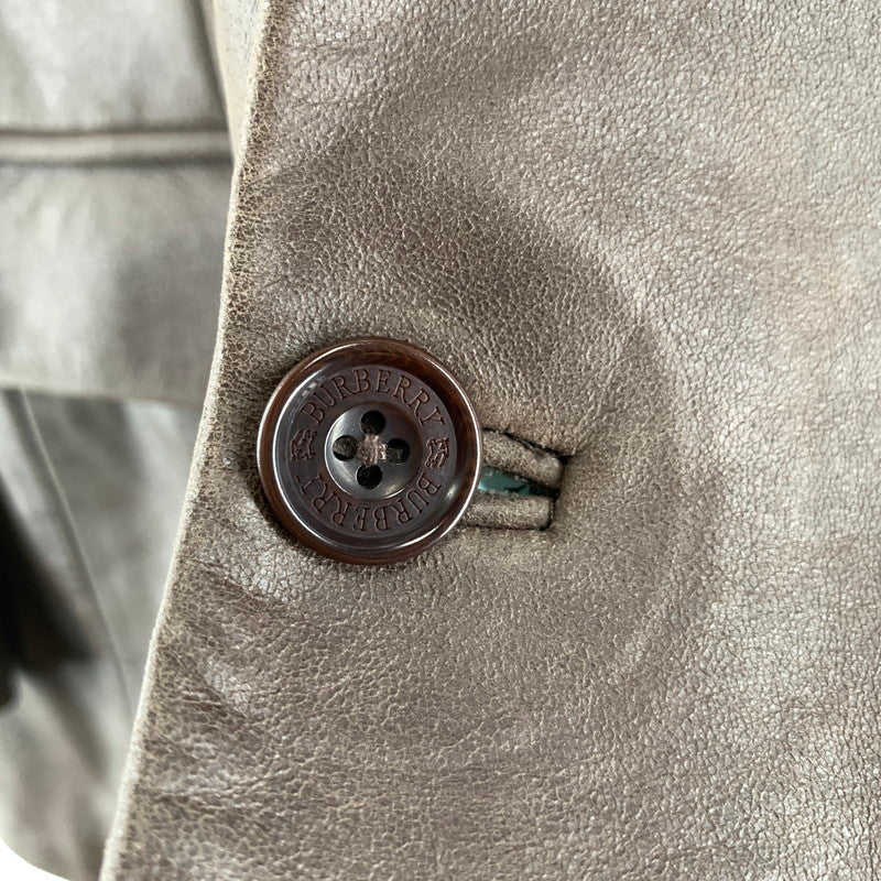 【中古品】【メンズ】 BURBERRYバーバリー BME73-504-57 ラムレザー テーラードジャケット ブラウン M 141-260730-ny-10-fuzh サイズ：M カラー：ブラウ 万代Net店